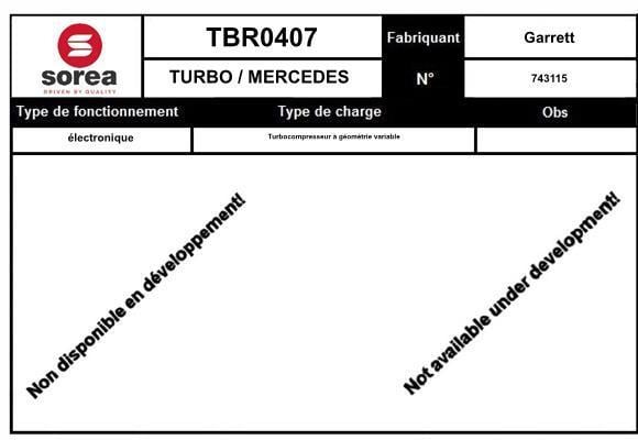 Turbocompresseur (Turbo) SNRA TBR0407
