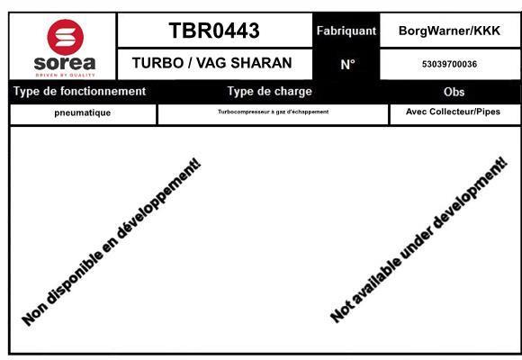 Turbocompresseur (Turbo) SNRA TBR0443