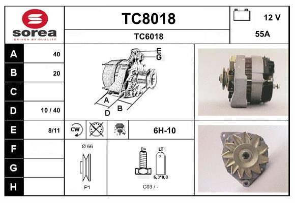 Alternateur SNRA ref. TC8018