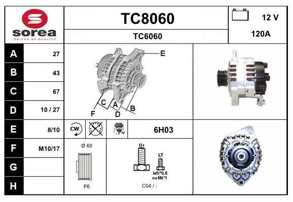 Alternateur SNRA TC8060
