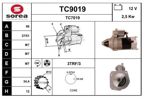 Démarreur SNRA ref. TC9019