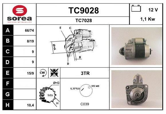 Démarreur SNRA ref. TC9028