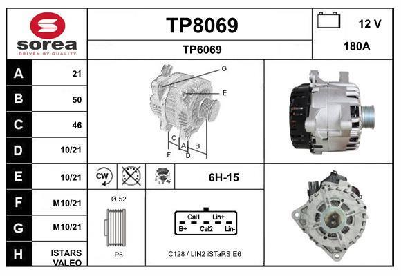 Alternador SNRA ref. TP8069