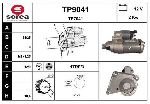 Démarreur SNRA ref. TP9041