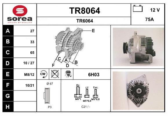 Alternador SNRA ref. TR8064