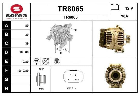 Alternateur SNRA ref. TR8065
