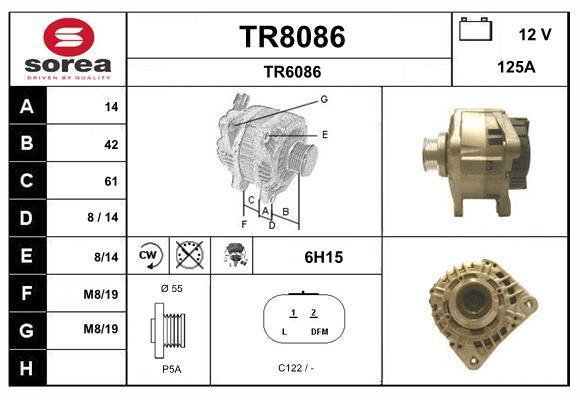 Alternateur SNRA ref. TR8086
