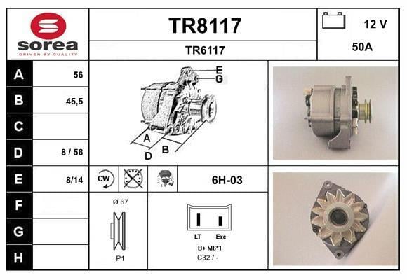 Alternateur SNRA ref. TR8117