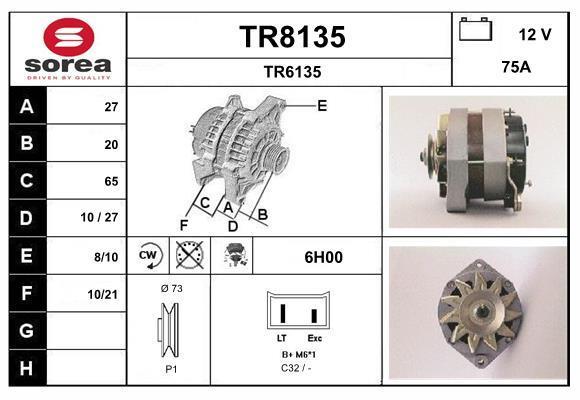 Alternateur SNRA ref. TR8135