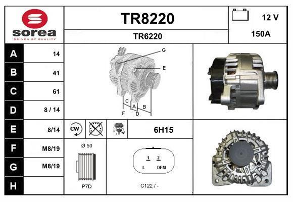 Alternateur SNRA ref. TR8220
