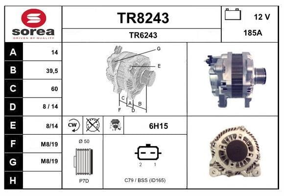 Alternador SNRA ref. TR8243