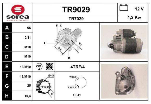 Démarreur SNRA ref. TR9029