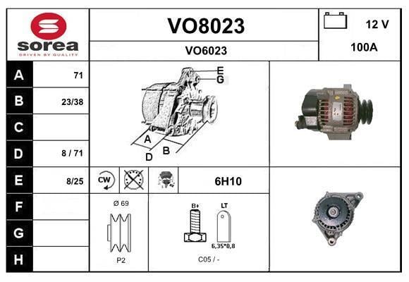 Alternador SNRA ref. VO8023