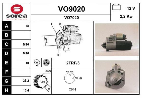 Démarreur SNRA ref. VO9020