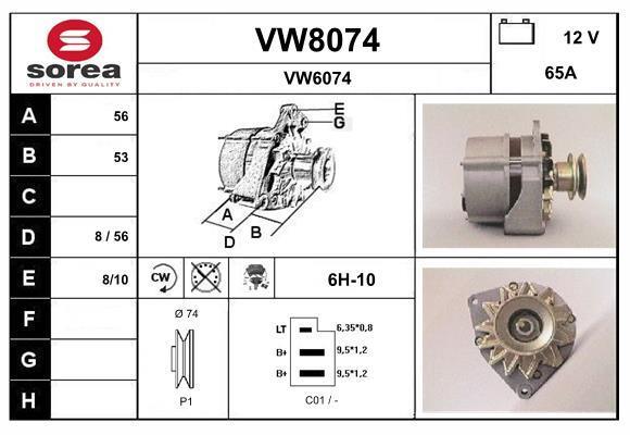 Alternateur SNRA ref. VW8074