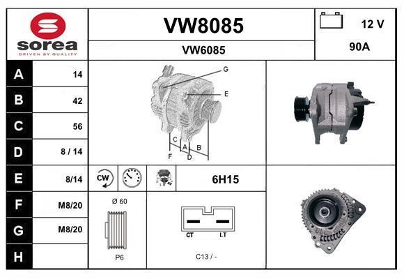 Alternateur SNRA VW8085