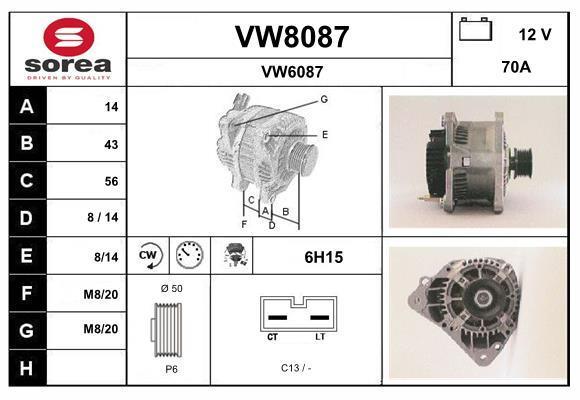 Alternateur SNRA VW8087