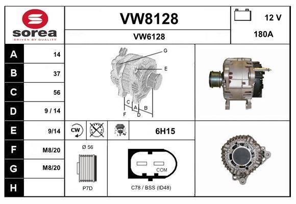 Alternateur SNRA VW8128