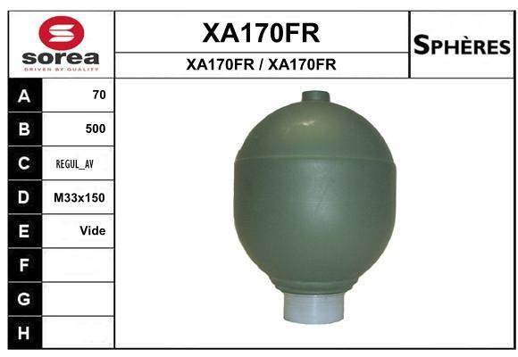 Sphère, accumulateur de suspension (Sphère de suspension) SNRA ref. XA170FR