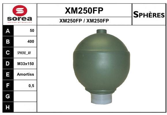 Sphère, accumulateur de suspension (Sphère de suspension) SNRA ref. XM250FP