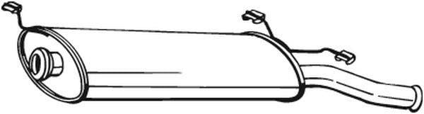 Silencieux arrière (Pot d'échappement) BOSAL ref. 135-507