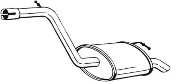 Silenciador Trasero Bosal 148-175 Para Fiat 500 Y 500C - Repuesto De Escape, Compatible Con Varios Modelos