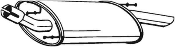 Silencieux arrière (Pot d'échappement) BOSAL ref. 154-153