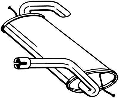 Silencieux arrière (Pot d'échappement) BOSAL ref. 154-995