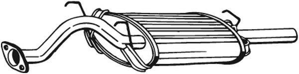 Silencieux arrière (Pot d'échappement) BOSAL ref. 163-157