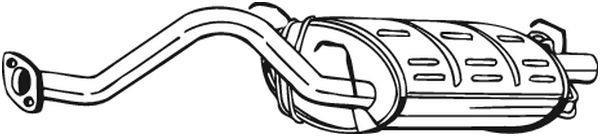 Silenciador trasero BOSAL ref. 163-349