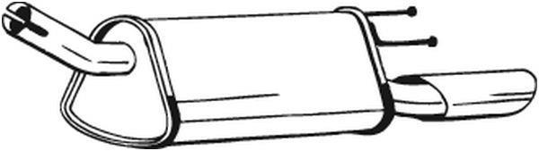 Silencieux arrière (Pot d'échappement) BOSAL ref. 185-371