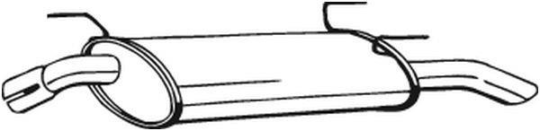 Silencieux arrière (Pot d'échappement) BOSAL ref. 185-321