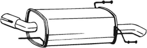 Silencieux arrière (Pot d'échappement) BOSAL ref. 185-201