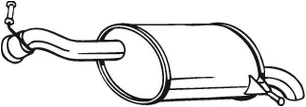 Silencieux arrière (Pot d'échappement) BOSAL ref. 190-025