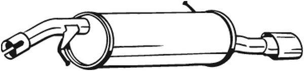Silencieux arrière (Pot d'échappement) BOSAL ref. 190-197