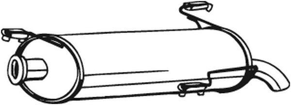 Silencieux arrière (Pot d'échappement) BOSAL ref. 190-219