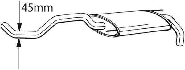 Silenciador trasero BOSAL ref. 233-393
