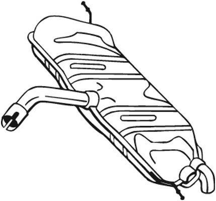 Panela de escape traseira BOSAL ref. 233-453