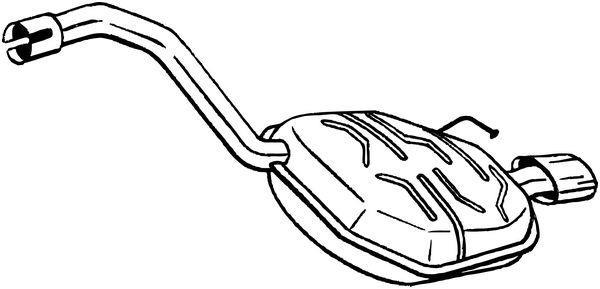 Silenciador trasero BOSAL ref. 235-211