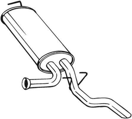 Panela de escape traseira BOSAL ref. 278-651
