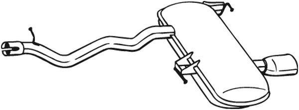 Silencieux arrière (Pot d'échappement) BOSAL ref. 279-467