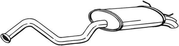Silencieux arrière (Pot d'échappement) BOSAL ref. 278-735