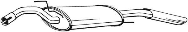 Silencieux arrière (Pot d'échappement) BOSAL ref. 279-489