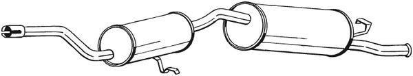 Panela de escape traseira BOSAL ref. 282-225