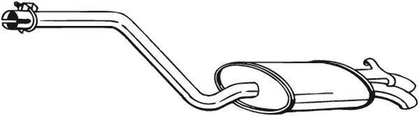 Silencieux arrière (Pot d'échappement) BOSAL ref. 282-333