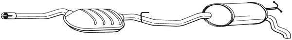 Silencieux arrière (Pot d'échappement) BOSAL ref. 288-291