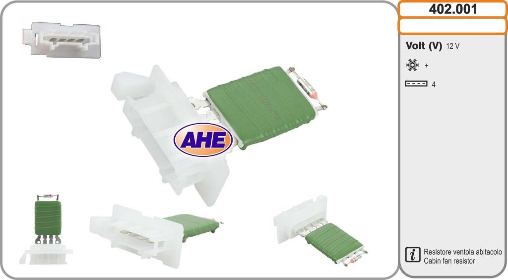 Resistência ventilador do motor AHE ref. 402.001