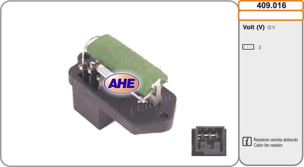 Resistencia en serie, electromotor de ventilador AHE ref. 409.016