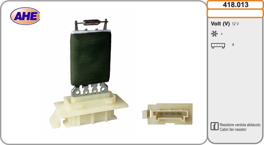 Resistencia en serie, electromotor de ventilador AHE 418.013
