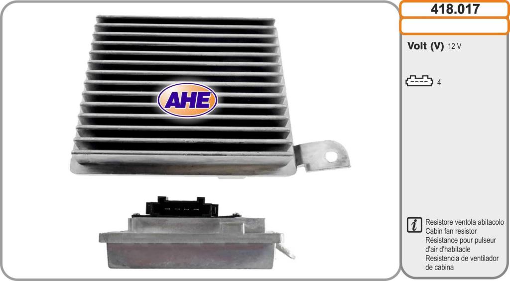 Resistência ventilador do motor AHE ref. 418.017